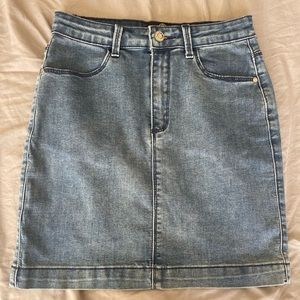 Denim mini skirt